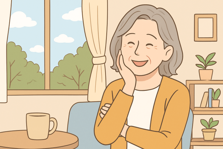 自分らしく楽しめるようになったシニアの女性